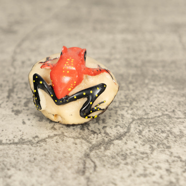 Vintage Poison Dart Tagua Nut Carving