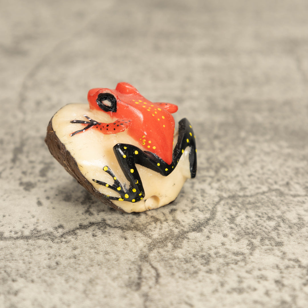 Vintage Poison Dart Tagua Nut Carving