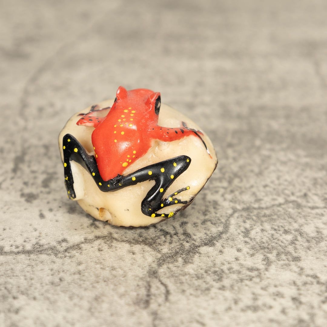 Vintage Poison Dart Tagua Nut Carving