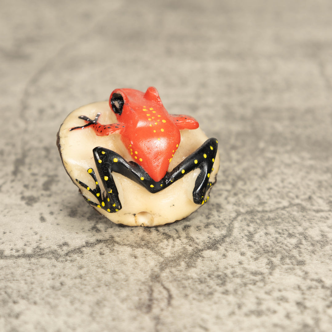 Vintage Poison Dart Tagua Nut Carving