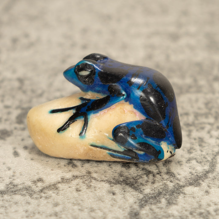 Vintage Poison Dart Tagua Nut Carving