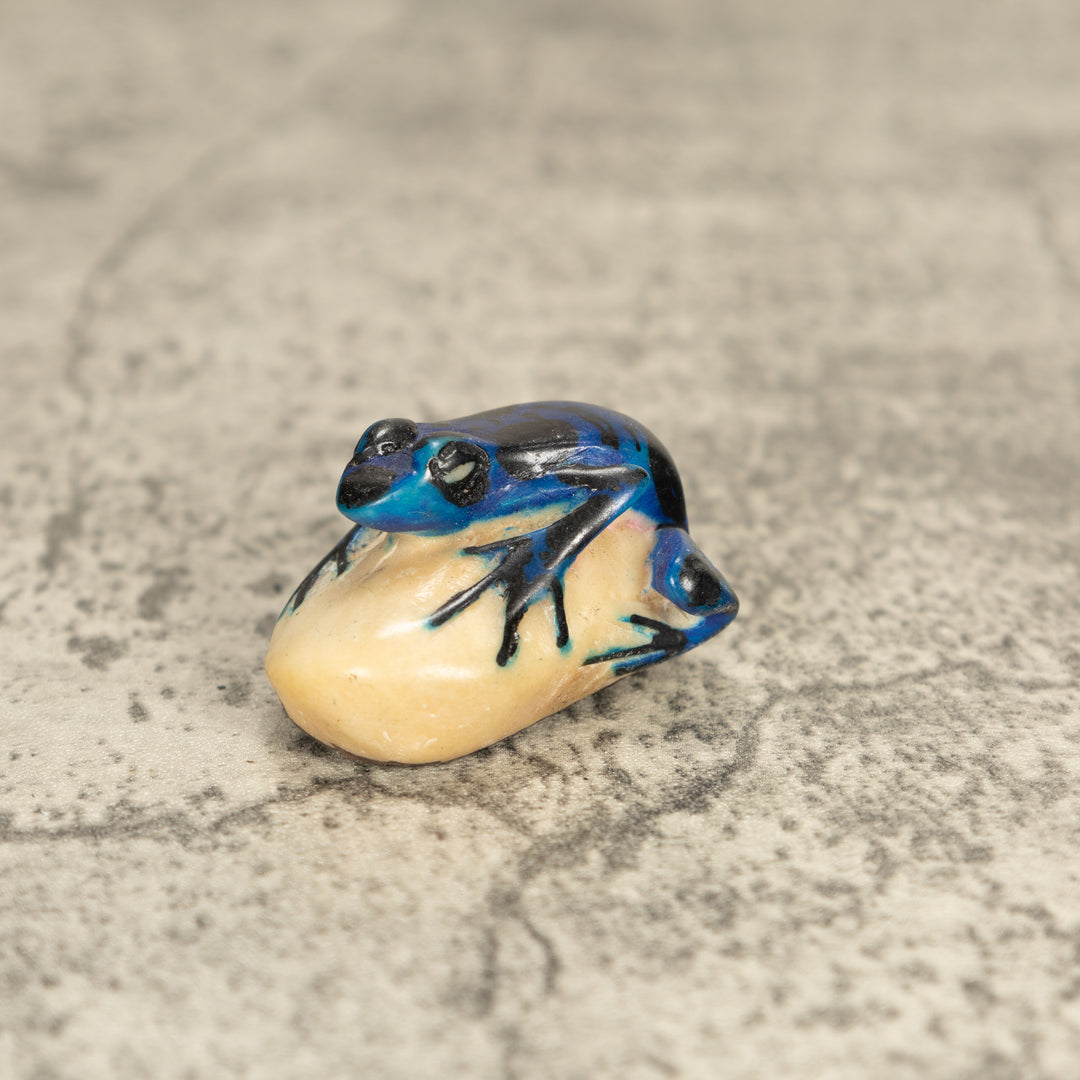 Vintage Poison Dart Tagua Nut Carving