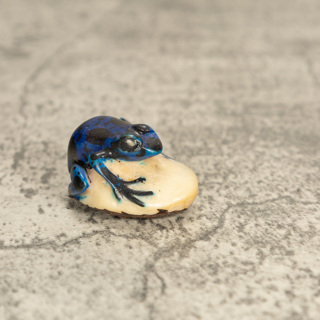 Vintage Poison Dart Tagua Nut Carving