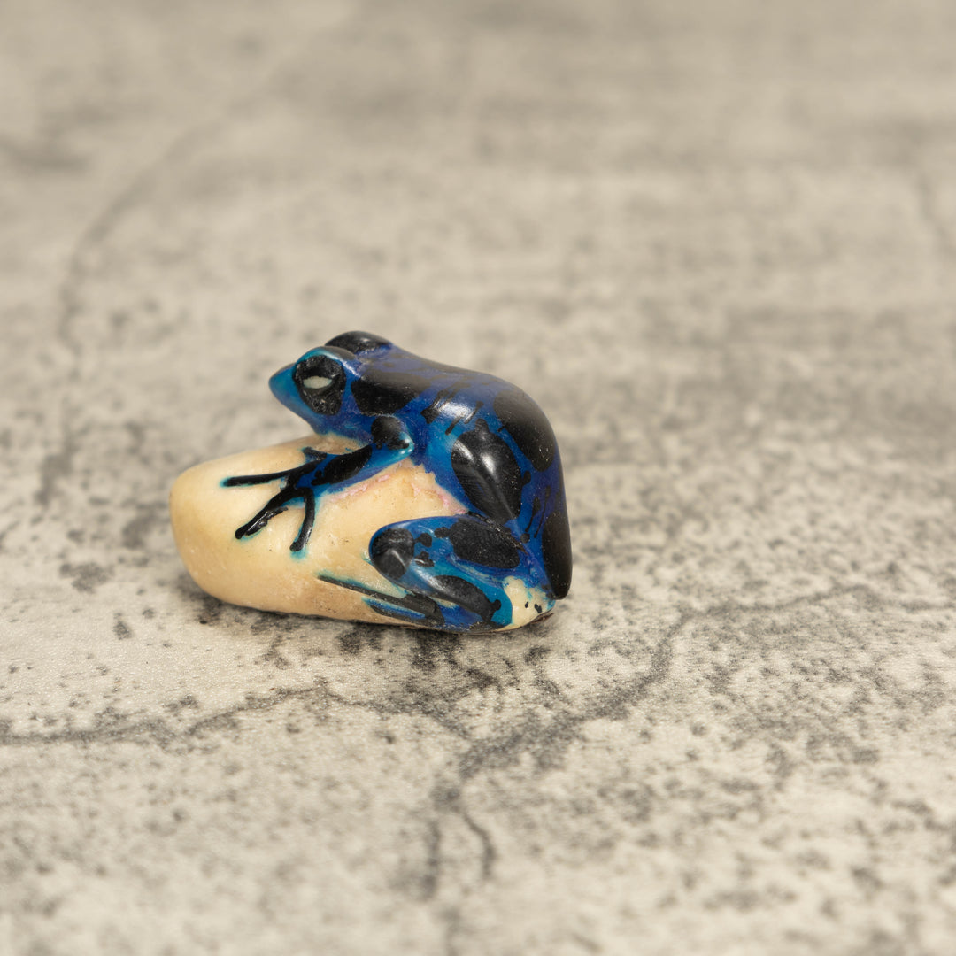 Vintage Poison Dart Tagua Nut Carving