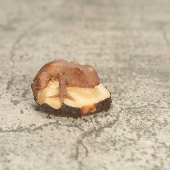 Vintage Poison Dart Tagua Nut Carving