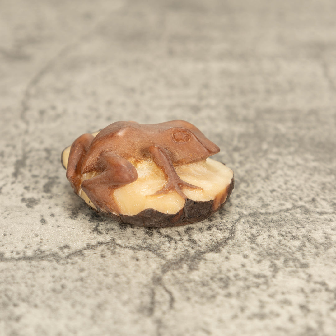 Vintage Poison Dart Tagua Nut Carving