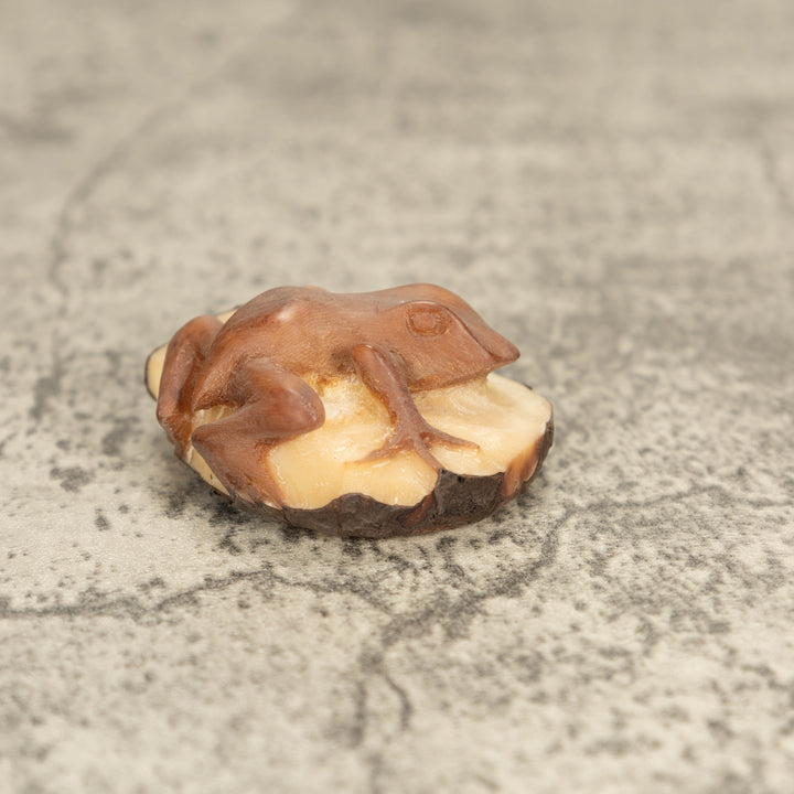 Vintage Poison Dart Tagua Nut Carving