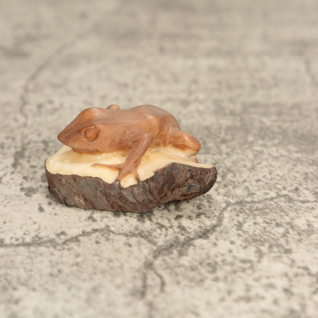 Vintage Poison Dart Tagua Nut Carving