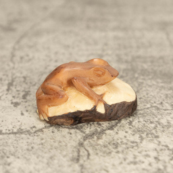 Vintage Poison Dart Tagua Nut Carving