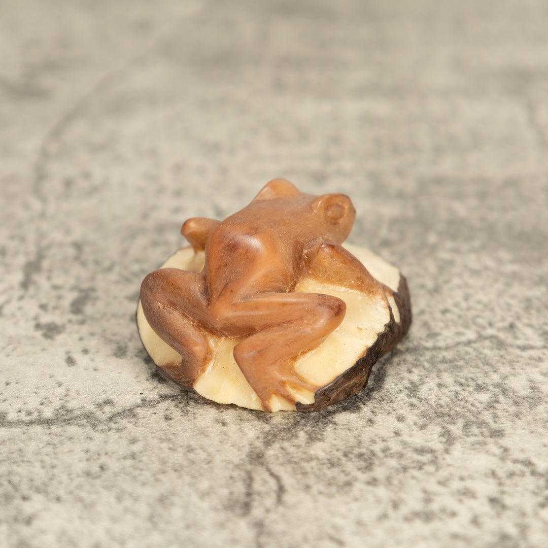 Vintage Poison Dart Tagua Nut Carving