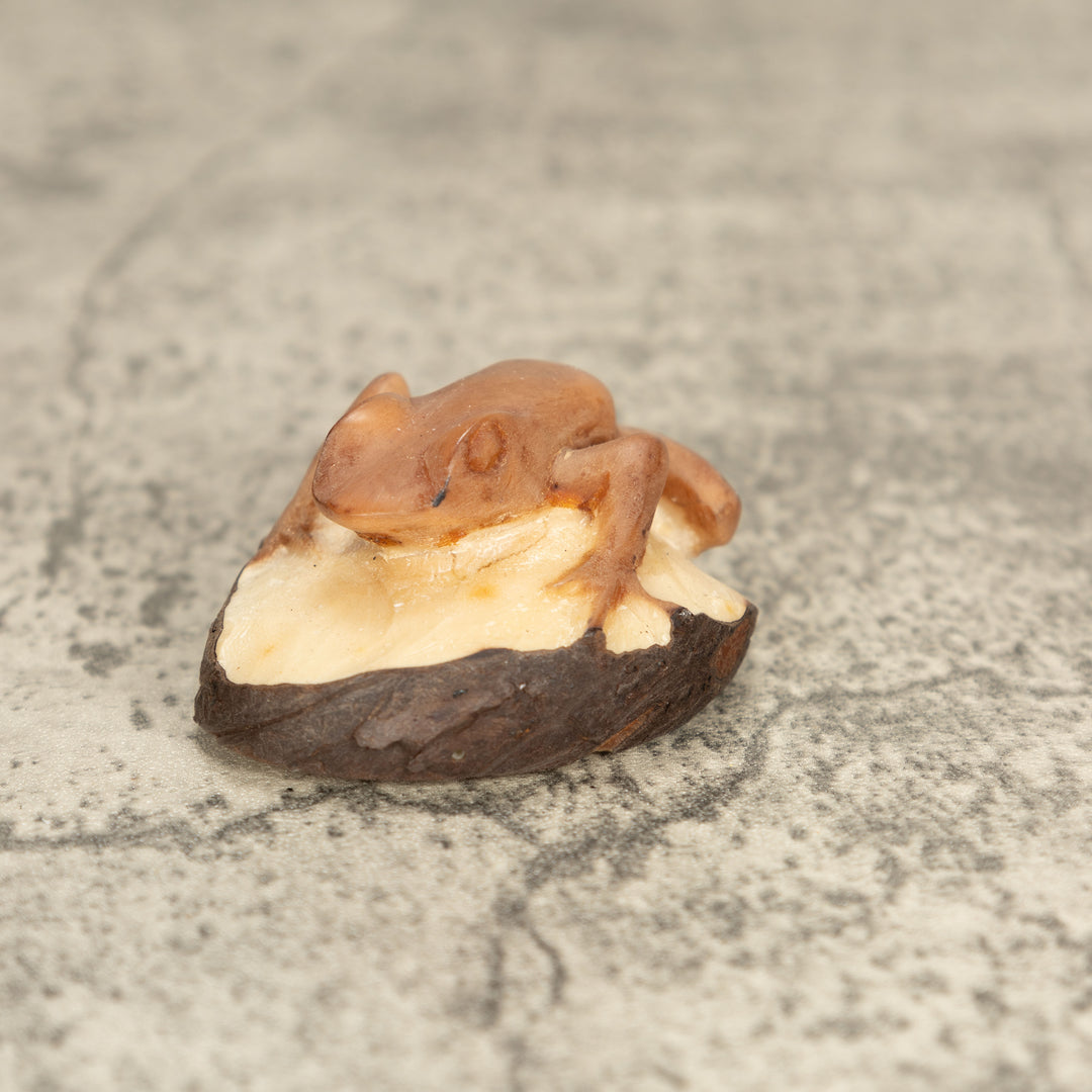 Vintage Poison Dart Tagua Nut Carving