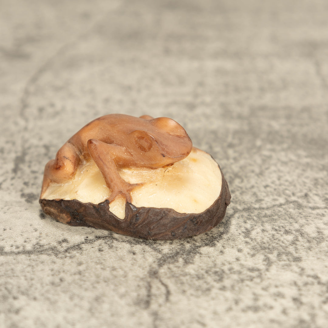 Vintage Poison Dart Tagua Nut Carving