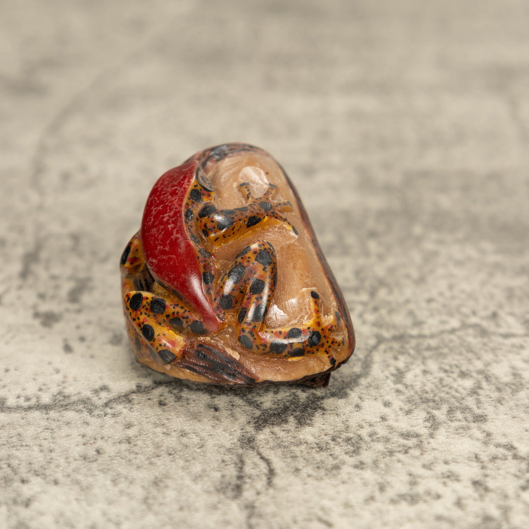 Vintage Poison Dart Tagua Nut Carving