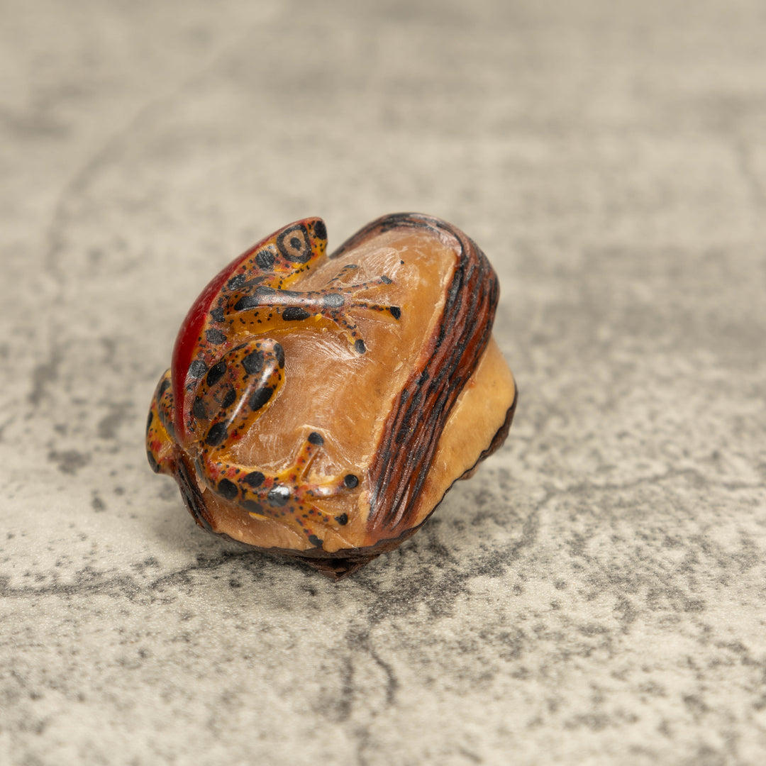 Vintage Poison Dart Tagua Nut Carving