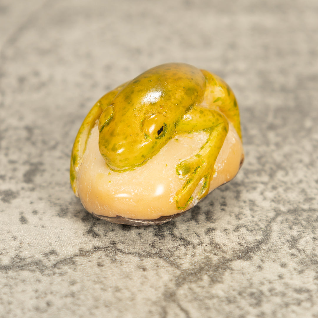 Vintage Poison Dart Tagua Nut Carving