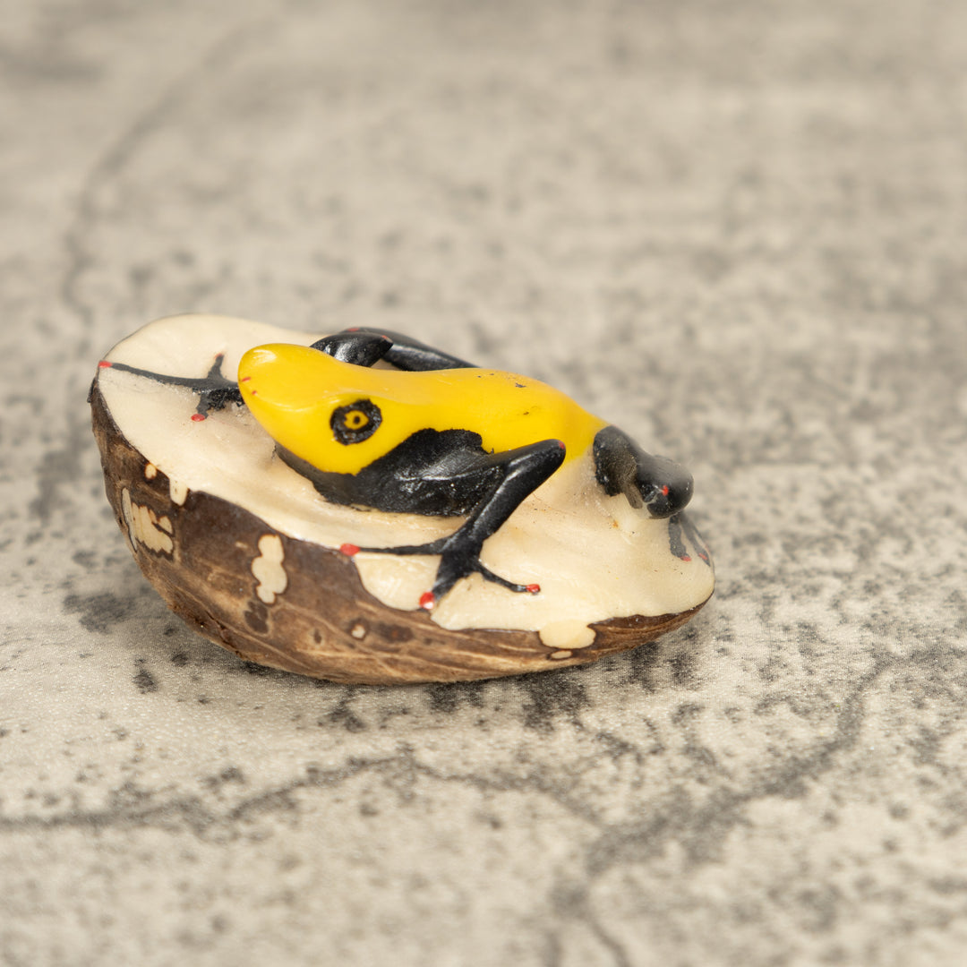 Vintage Poison Dart Tagua Nut Carving