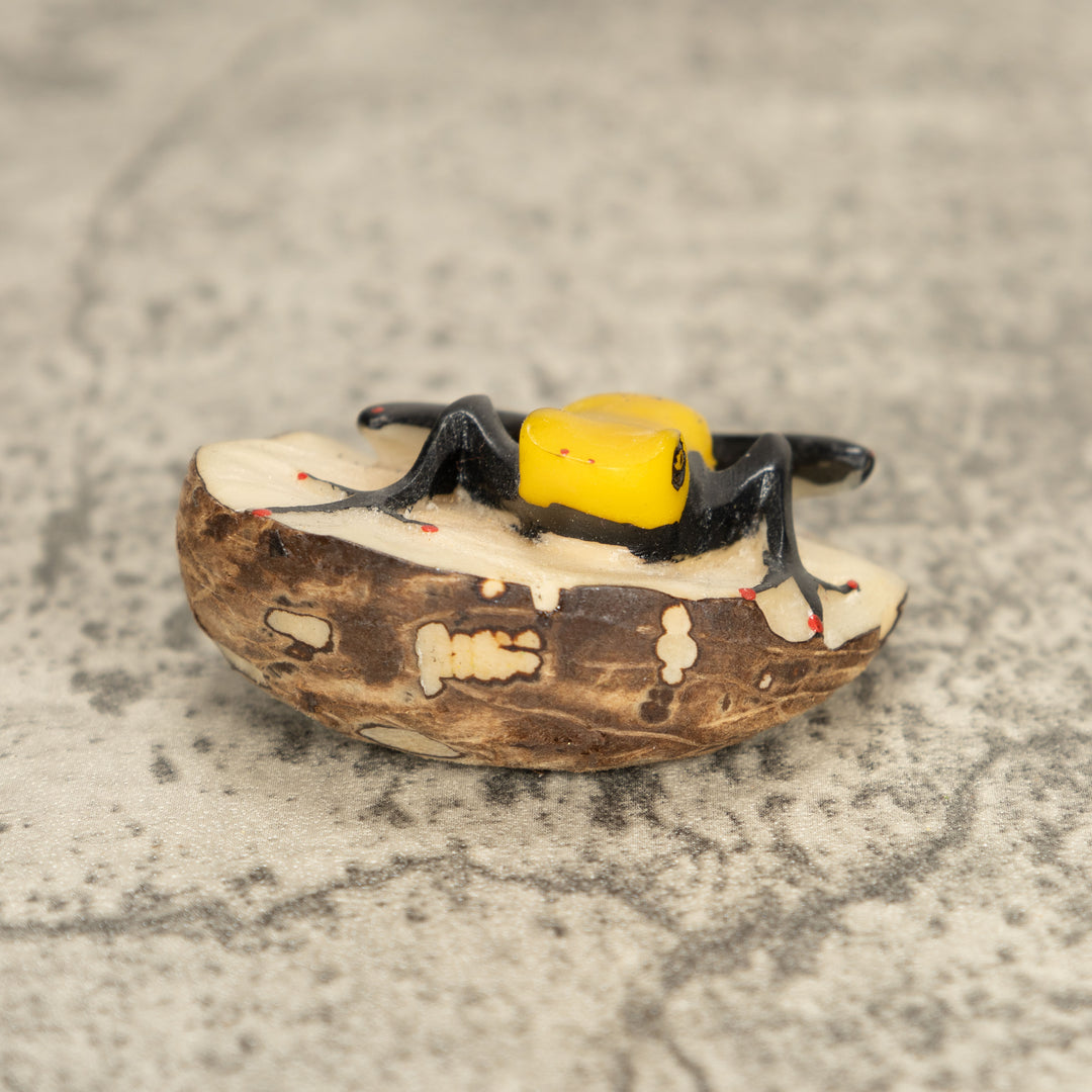 Vintage Poison Dart Tagua Nut Carving