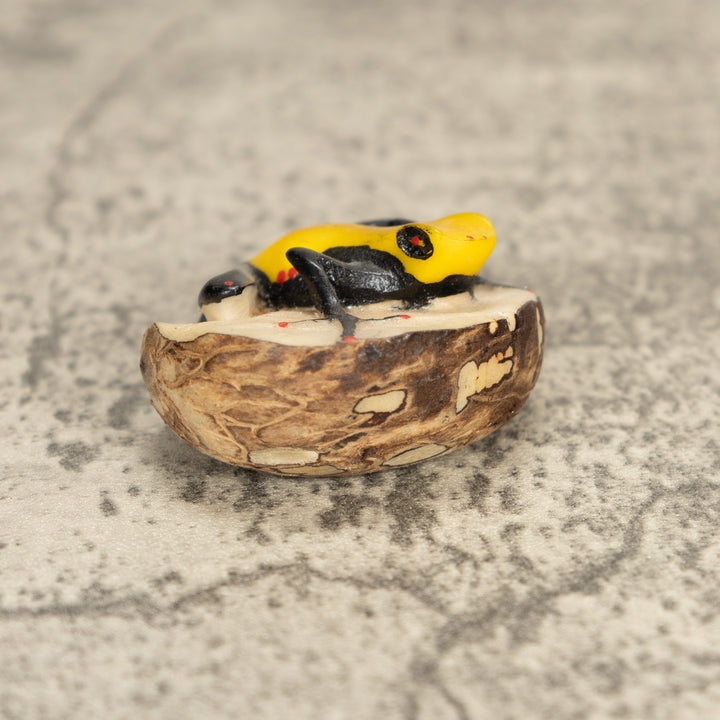 Vintage Poison Dart Tagua Nut Carving