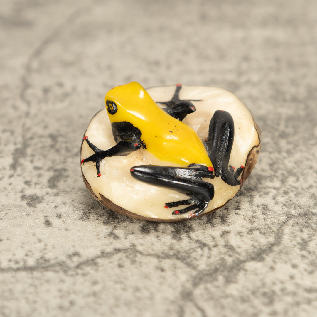 Vintage Poison Dart Tagua Nut Carving