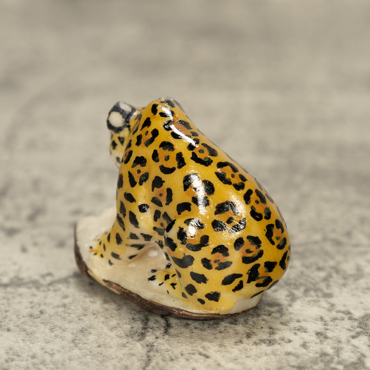 Jaguar Cat Tagua Nut Carving