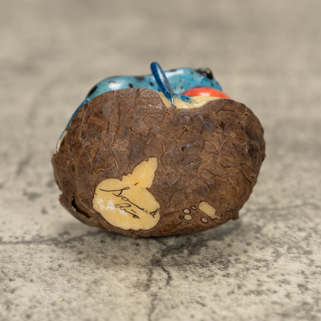 Blowthroat Poison Dart Frog Tagua Nut Carving