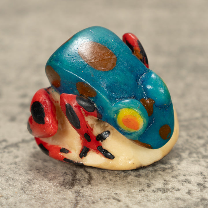 Poison Dart Frog Tagua Nut Carving