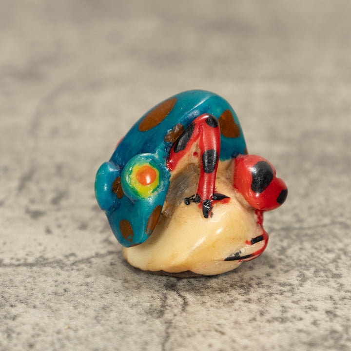 Poison Dart Frog Tagua Nut Carving