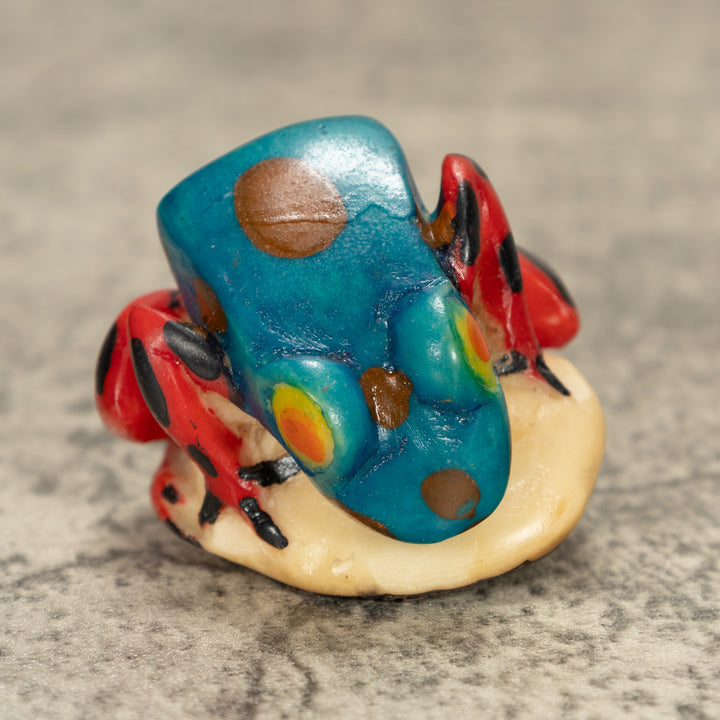 Poison Dart Frog Tagua Nut Carving