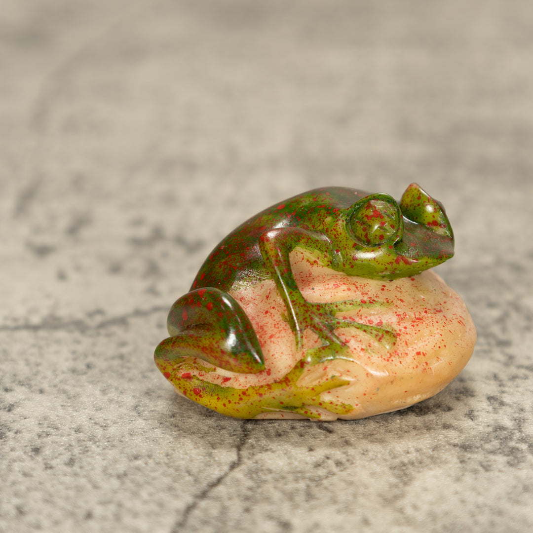 Poison Dart Frog Tagua Nut Carving