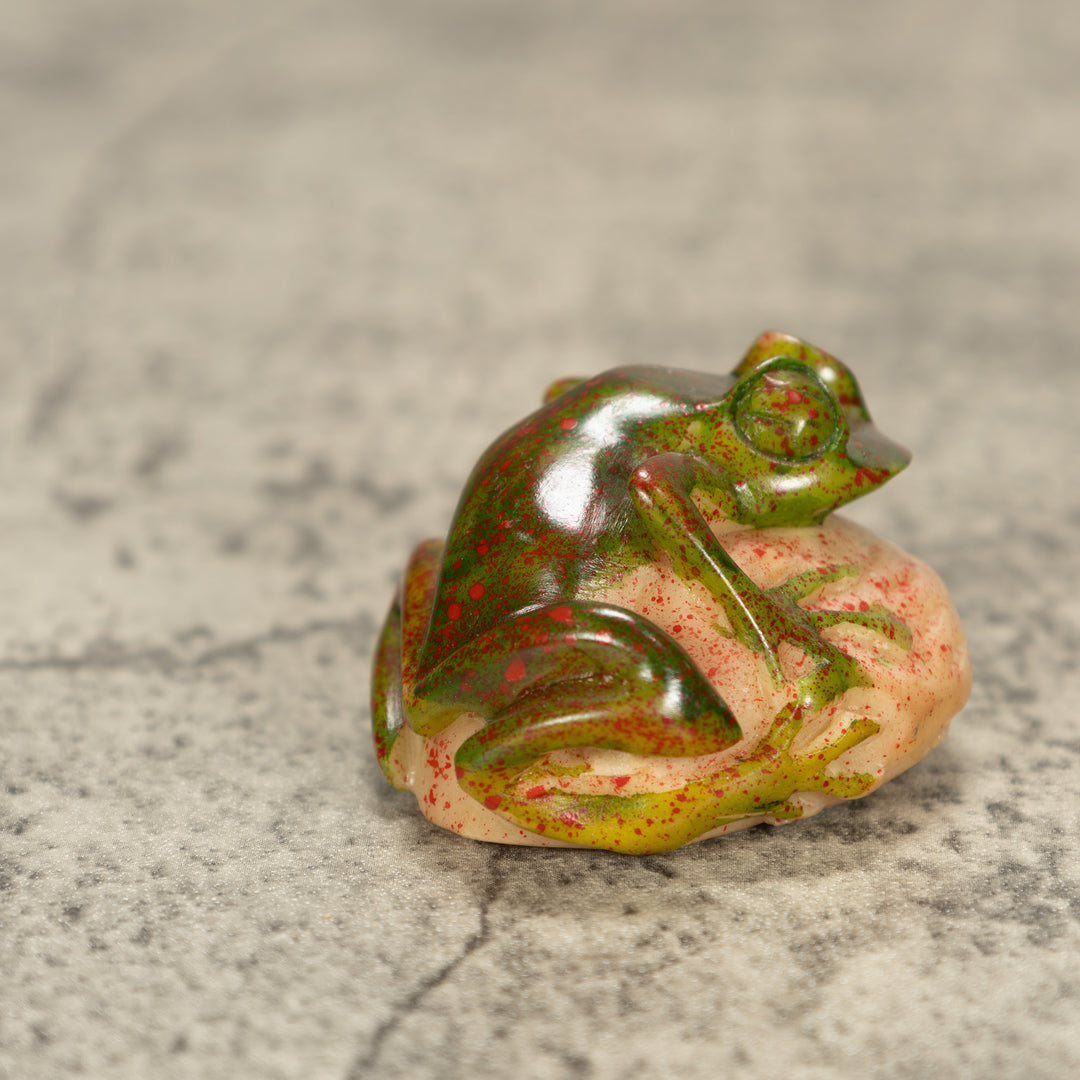 Poison Dart Frog Tagua Nut Carving