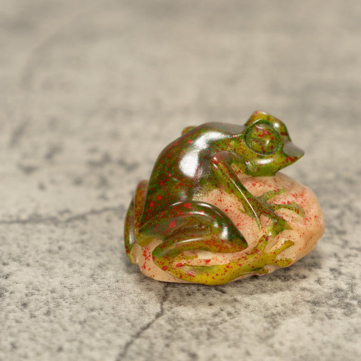 Poison Dart Frog Tagua Nut Carving
