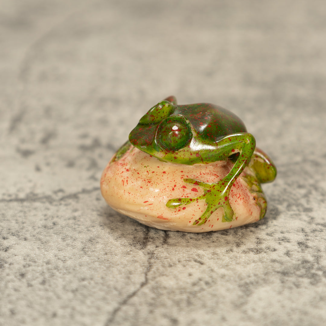 Poison Dart Frog Tagua Nut Carving