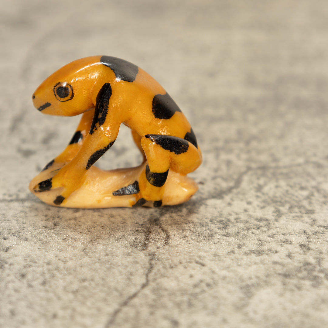 Poison Dart Frog Tagua Nut Carving