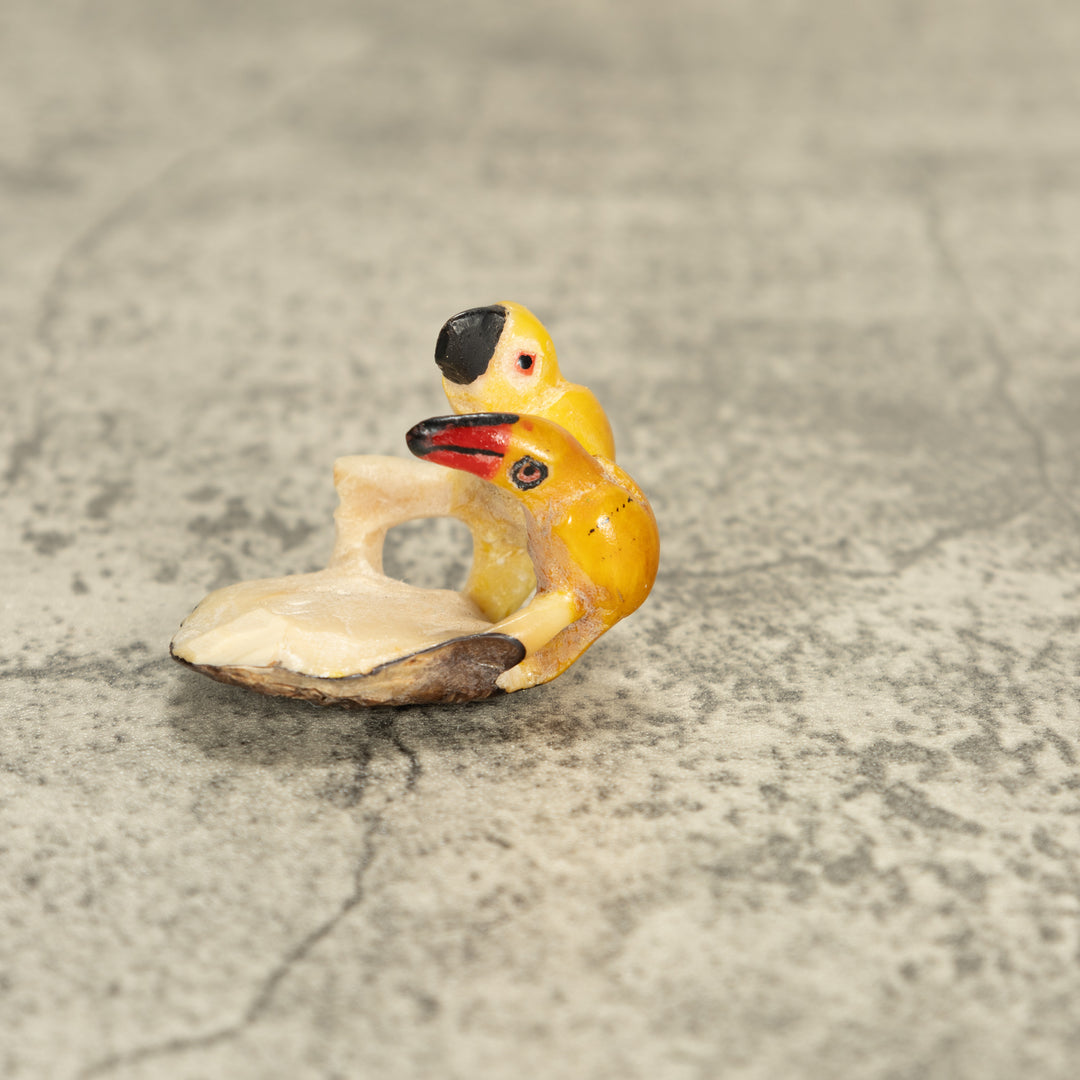 Vintage Two Bird Tagua Nut Carving