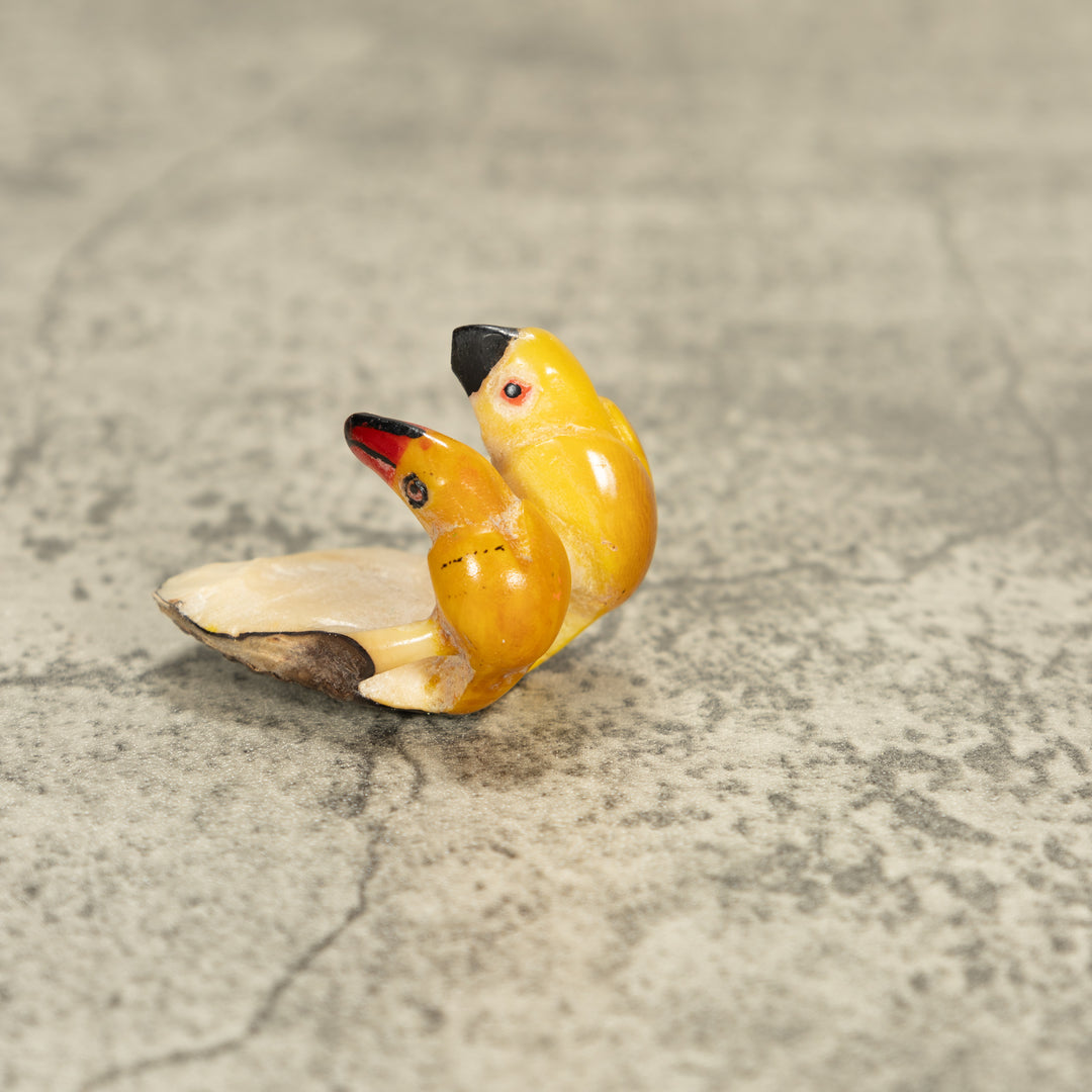 Vintage Two Bird Tagua Nut Carving