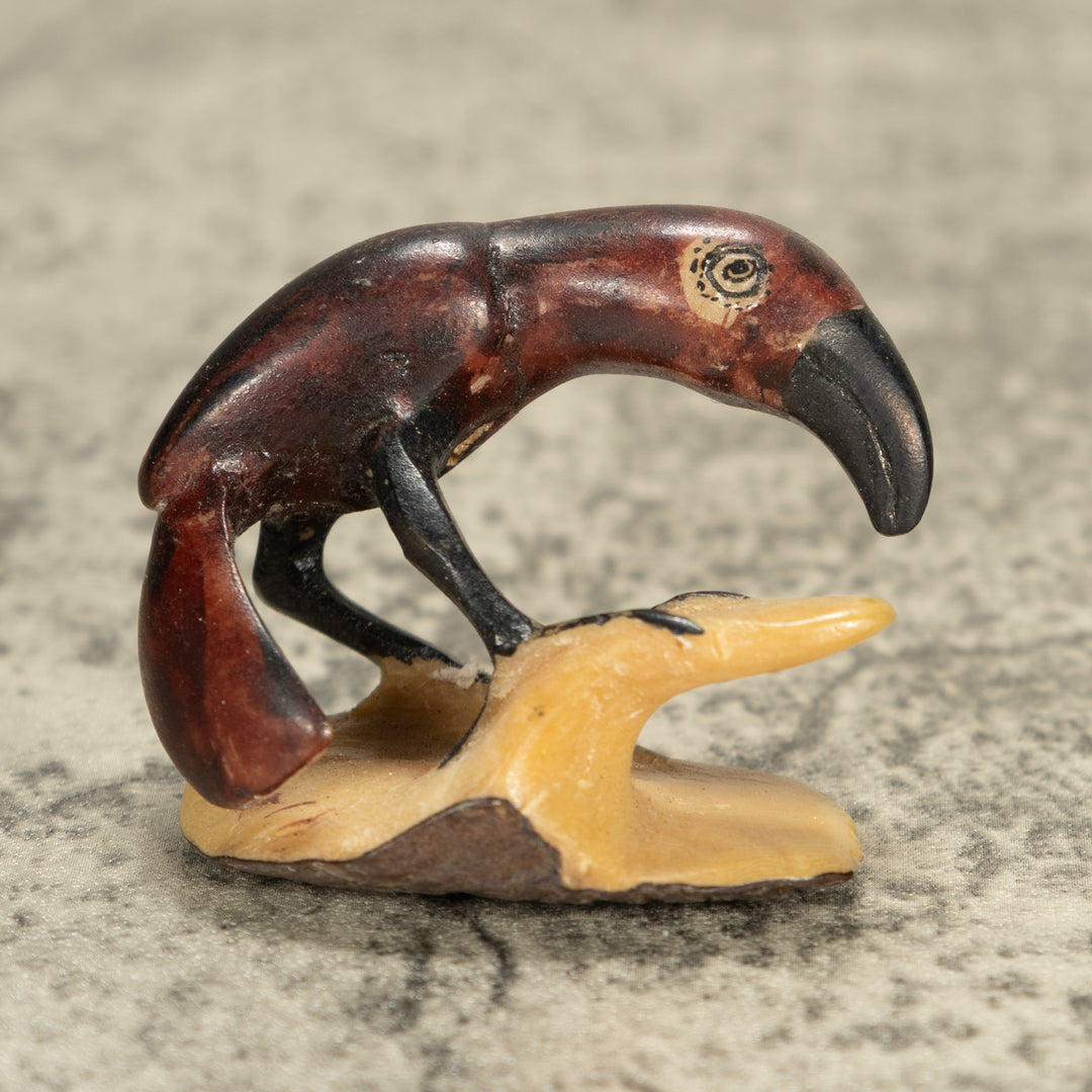Vintage Bird Tagua Nut Carving