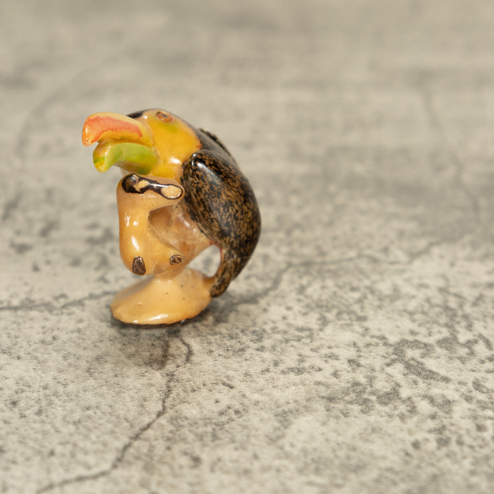 Vintage Toucan Parrot Bird Tagua Nut Carving