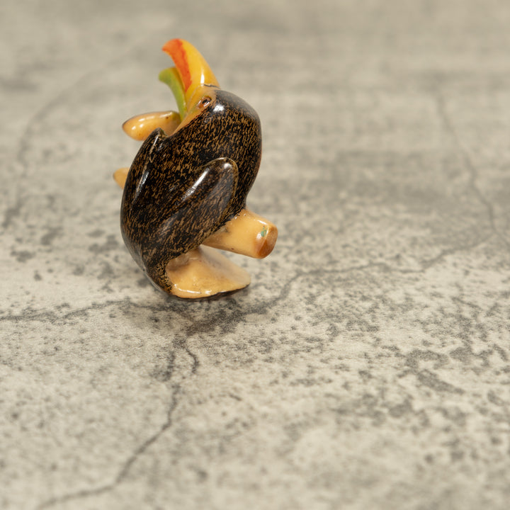 Vintage Toucan Parrot Bird Tagua Nut Carving