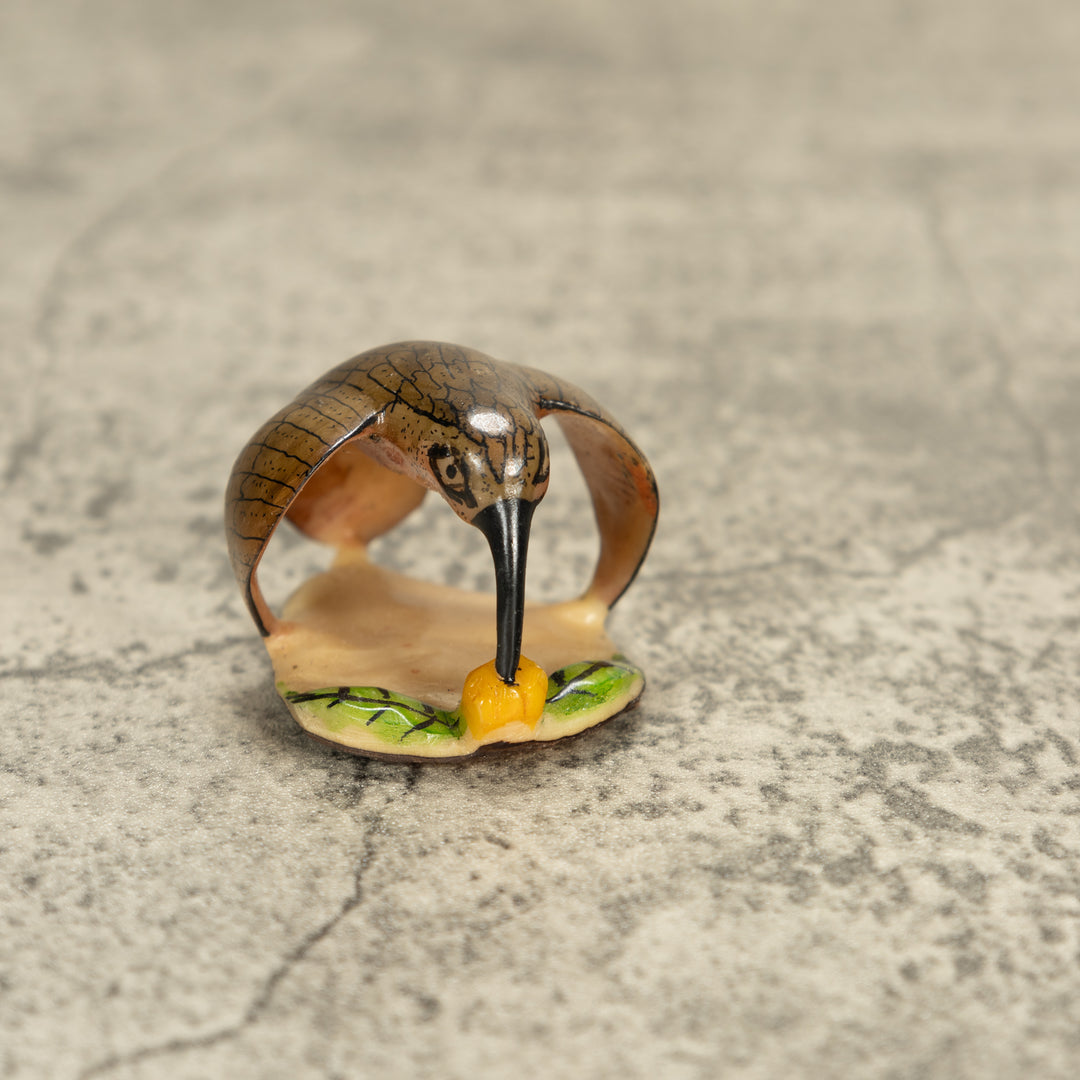 Vintage Hummingbird Bird Tagua Nut Carving