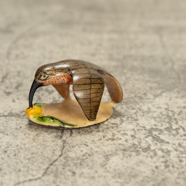 Vintage Hummingbird Bird Tagua Nut Carving