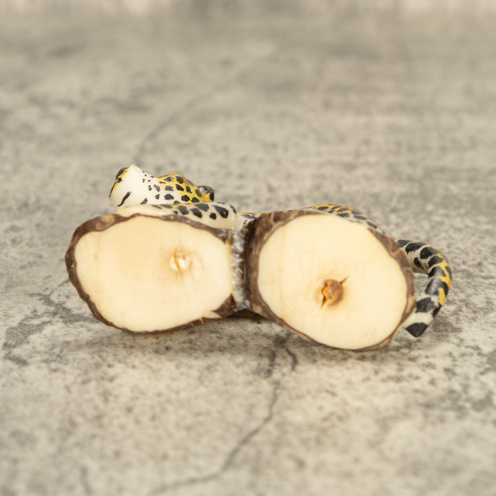 Large Jaguar Cat Tagua Nut Carving