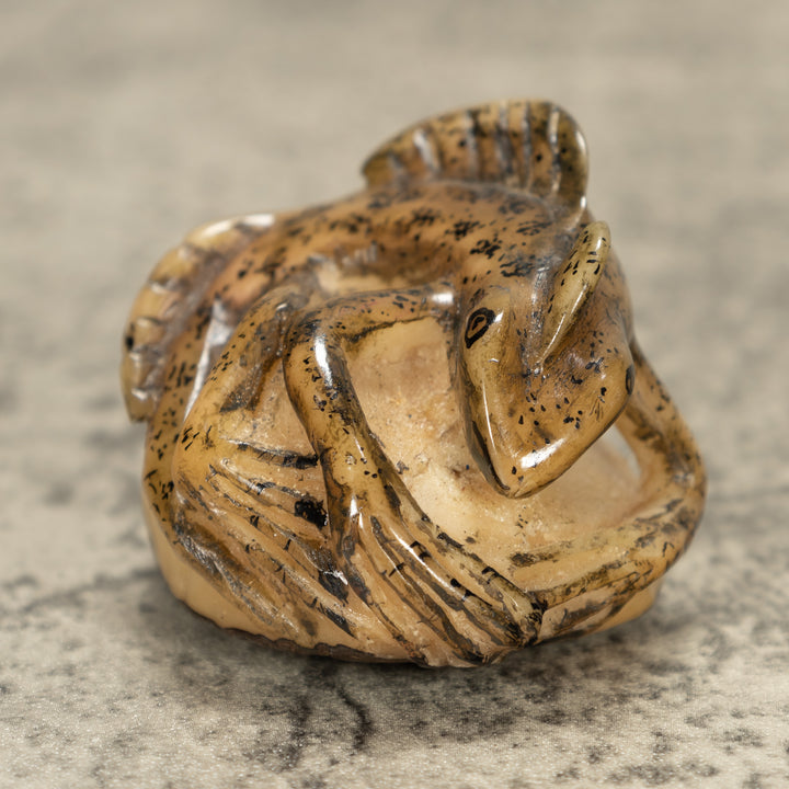 Jesus Lizard Tagua Nut Carving