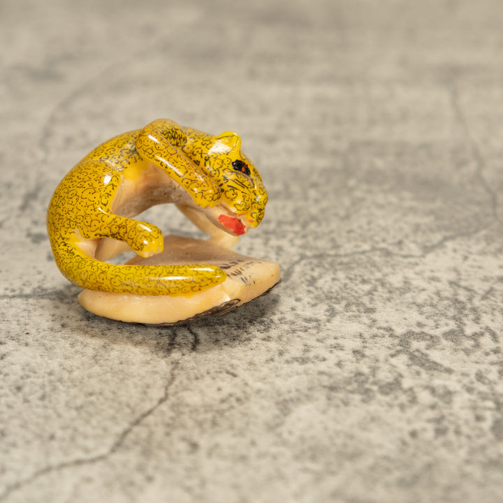 Vintage Puma Cat Tagua Nut Carving