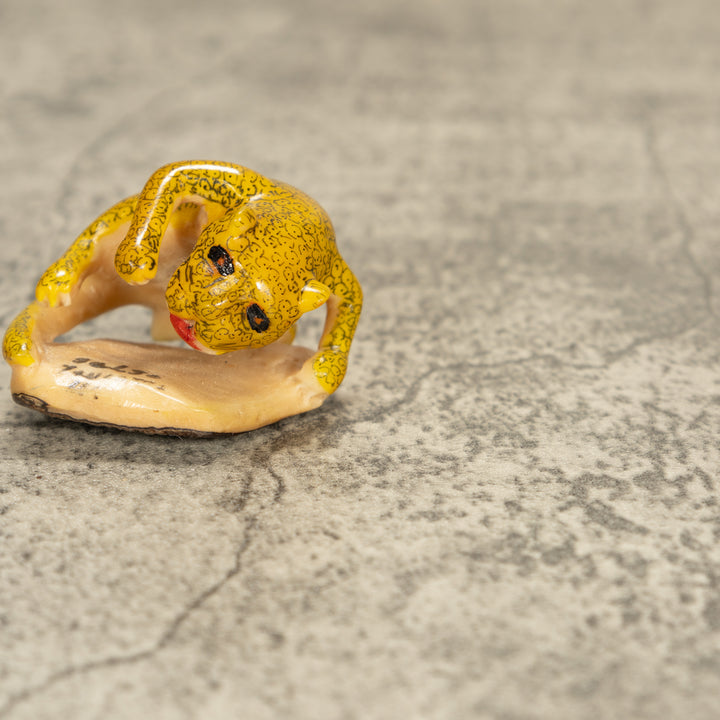 Vintage Puma Cat Tagua Nut Carving