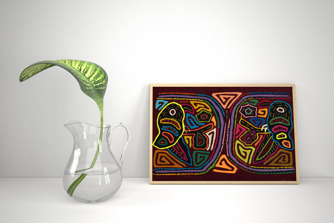 Vintage Parrot Bird Mola