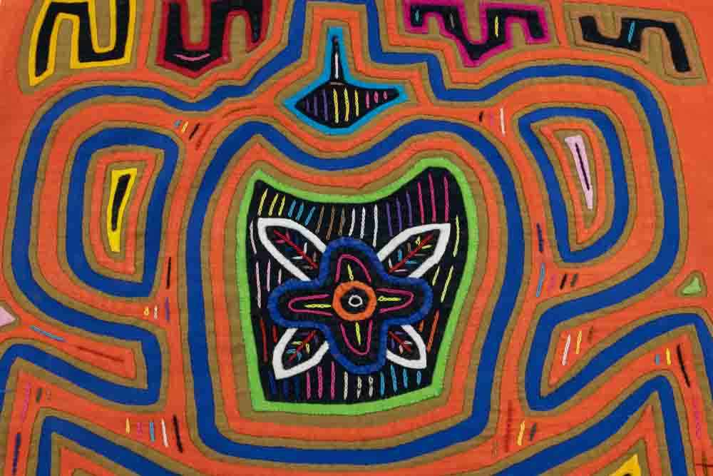 Kuna Indian Hand Sewn Sugar Bowl Mola Panama