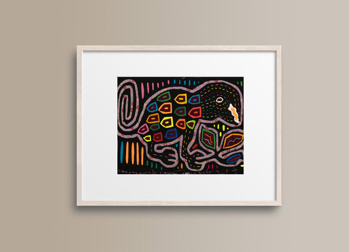 Vintage Gecko Purple Background Material Mola