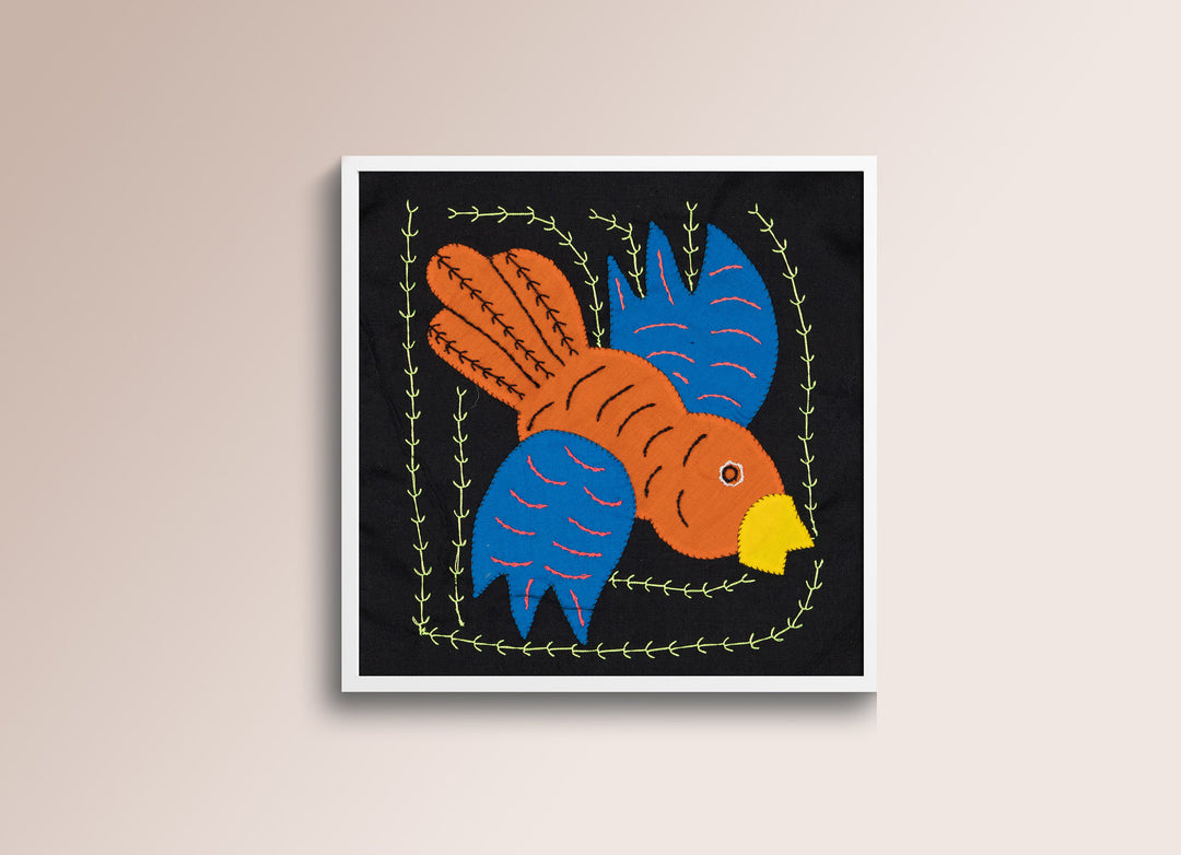 Orange And Blue Dive Bomber Bird Molita