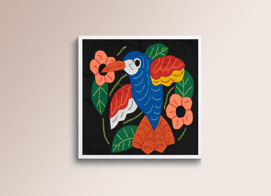 Blue Hummingbird with Flower Molita