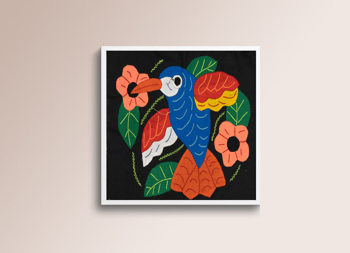 Blue Hummingbird with Flower Molita